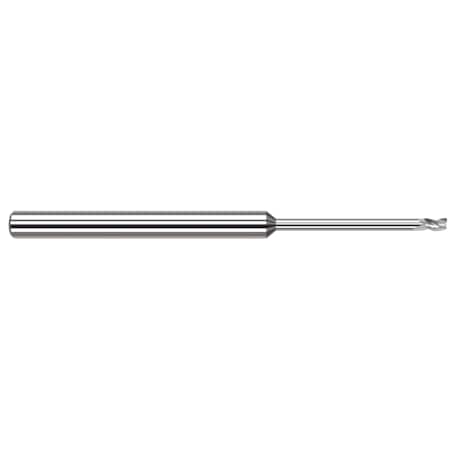 Harvey Tool Miniature End Mill - 3 Flute - Square, 0.0620" (1/16), Neck Dia.: 0.0605" 839362